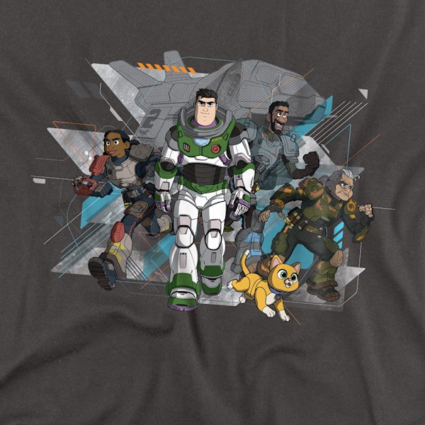 Lightyear Unisex Vuxen Junior Zap Patrol Buzz Lightyear & Sox T-shirt Charcoal S