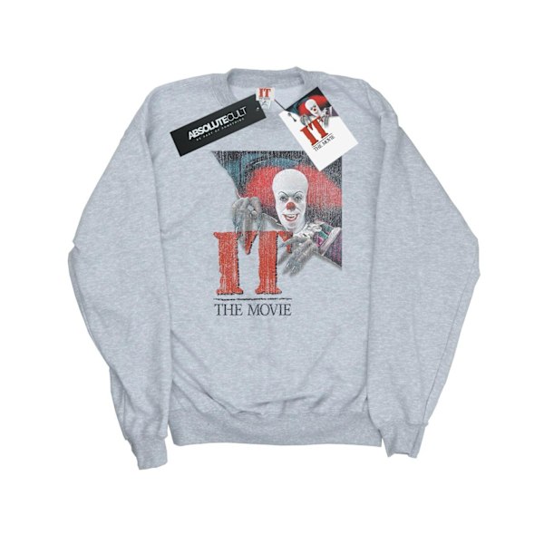 It (1990) Herr Distressed Poster Sweatshirt M Sports Grey Sports Grey M