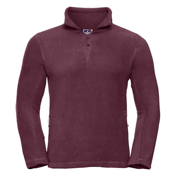 Russell Herr Zip Neck Outdoor Fleece Top XXL Burgundy Burgundy XXL