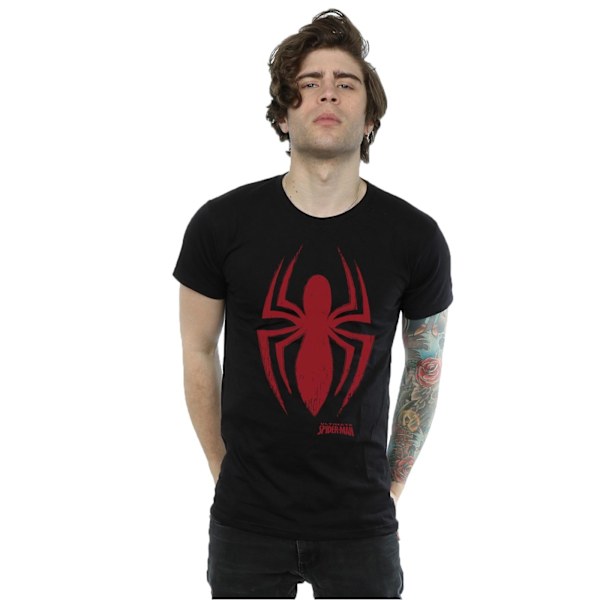 Marvel Herr Spider-Man Logo T-shirt M Svart Black M