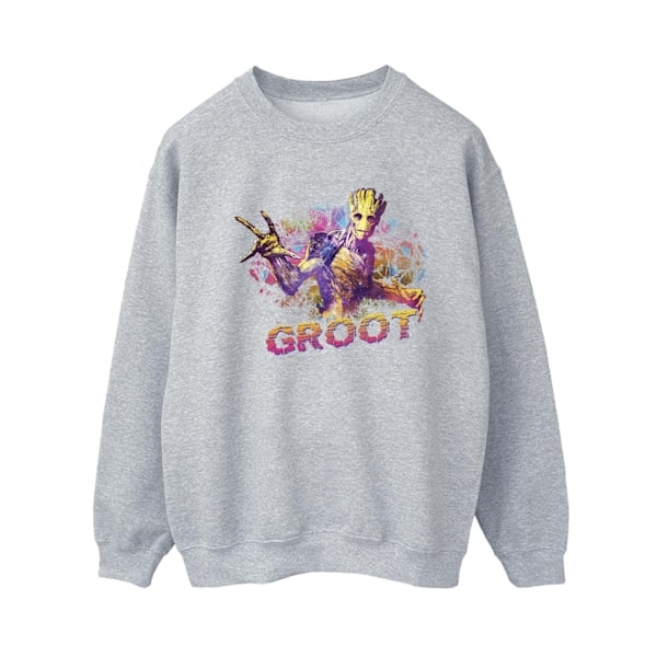 Marvel Womens/Ladies Guardians Of The Galaxy Abstract Groot Swe Sports Grey XXL