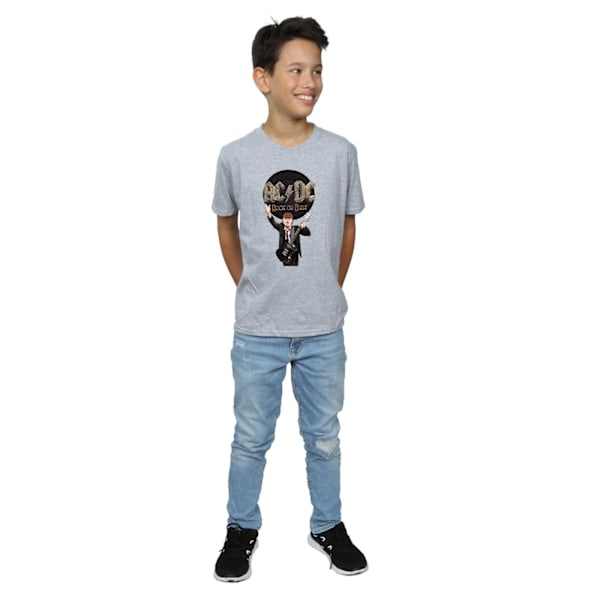 AC/DC Boys Rock Or Bust Angus Young Bomulls-T-shirt 9-11 År S Sports Grey 9-11 Years
