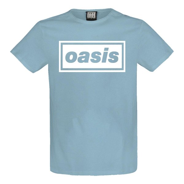 Amplified Mens Logo Oasis T-Shirt S Strange Blue Strange Blue S