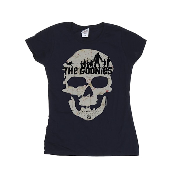 The Goonies Dam/Kvinnor Karta Skalle Bomull T-shirt M Marinblå Navy Blue M