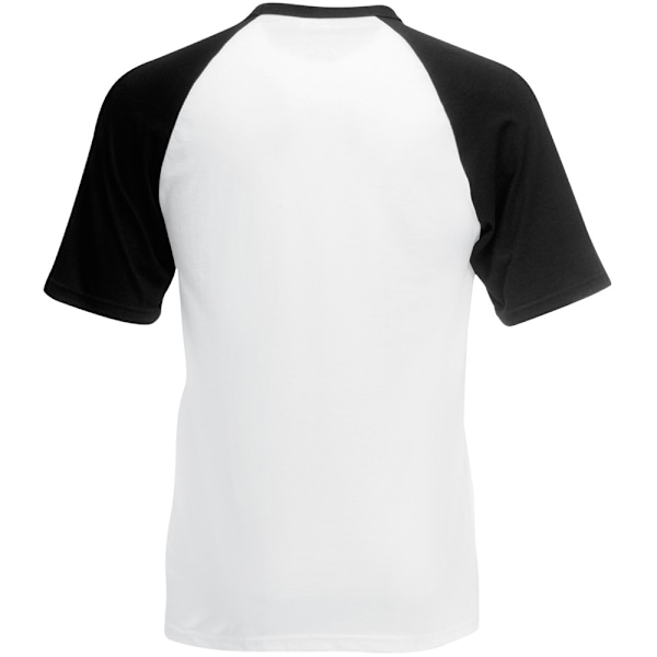 Fruit Of The Loom Herr T-shirt Baseball med korta ärmar S Vit/Svart White/Black S