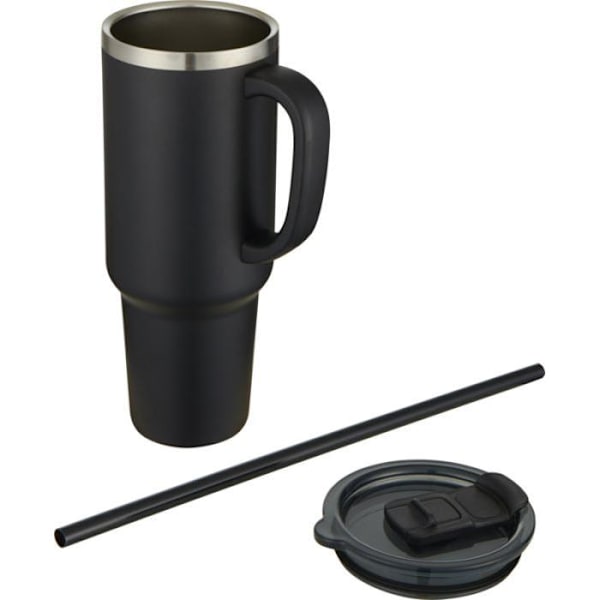 Sydney Vakuumisolerad 1200 ml Mugg med Sugrör Storlek: One Size Solid Blå Solid Black One Size