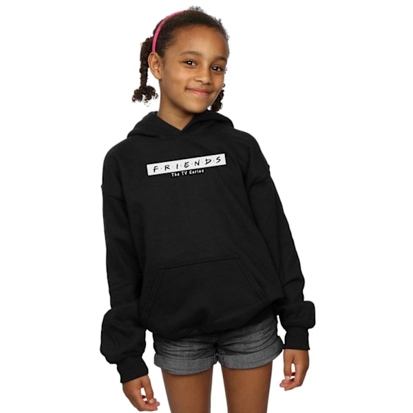 Friends Girls Logo Block Hoodie 7-8 år Svart Black 7-8 Years