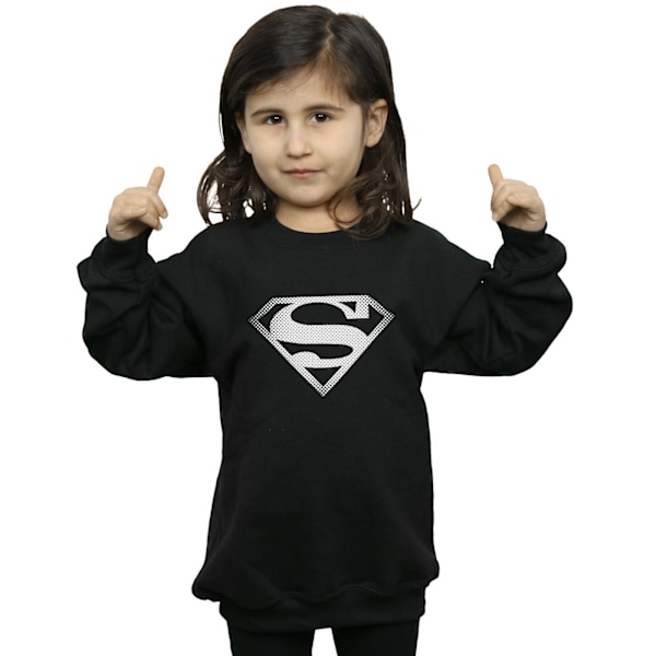 DC Comics Girls Superman Spot Logo Sweatshirt 7-8 år Svart Black 7-8 Years