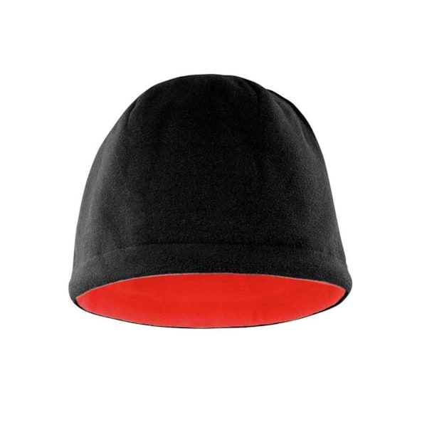 Result Fleece Reversible Hat One Size Svart/Röd Black/Red One Size