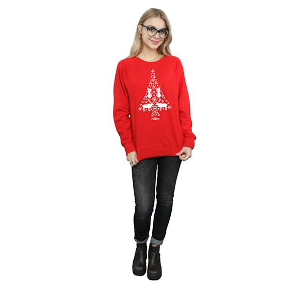 Disney Dam/Kvinnor Frozen Julgran Sweatshirt XL Röd Red XL