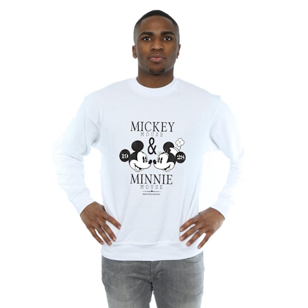 Disney Herr Mickey Och Minnie Mouse Mousecrush Mondays Sweatshirt White M