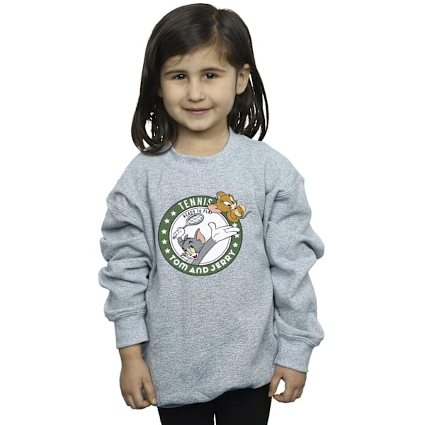 Tom And Jerry Girls Tennis Ready To Play Sweatshirt 7-8 År S Sports Grey 7-8 Years