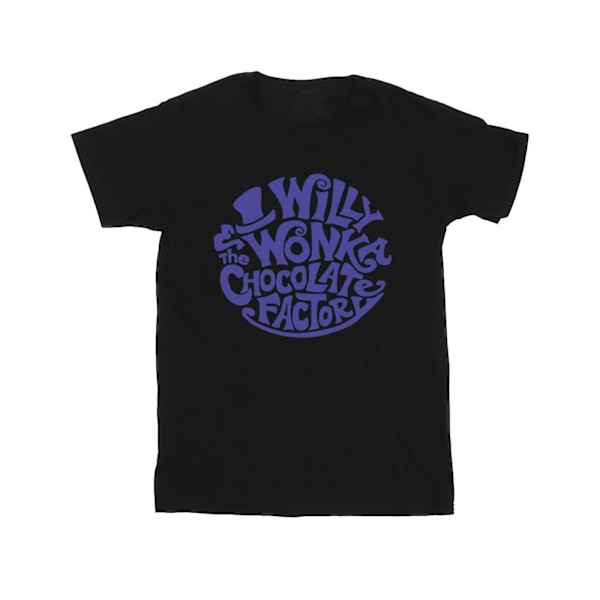 Willy Wonka & The Chocolate Factory Herr T-shirt med tryckt logotyp XL Black XL