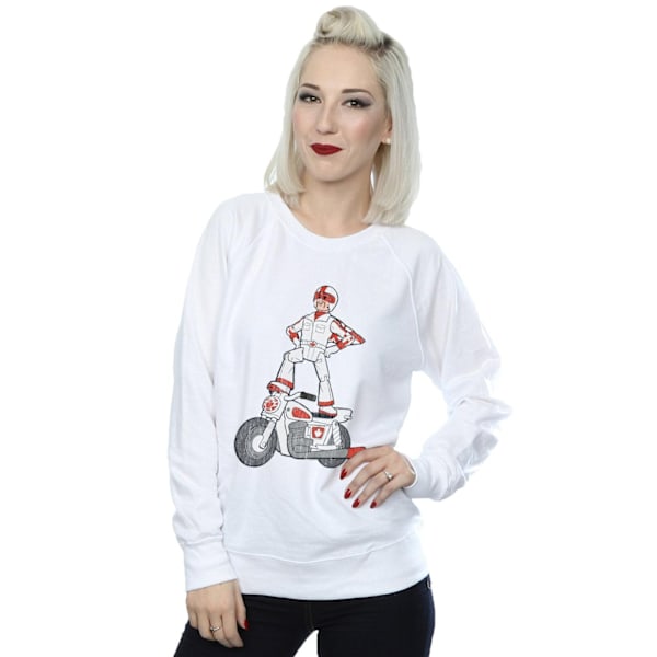 Disney Dam/Kvinnor Toy Story 4 Duke Caboom Pose Sweatshirt S White S