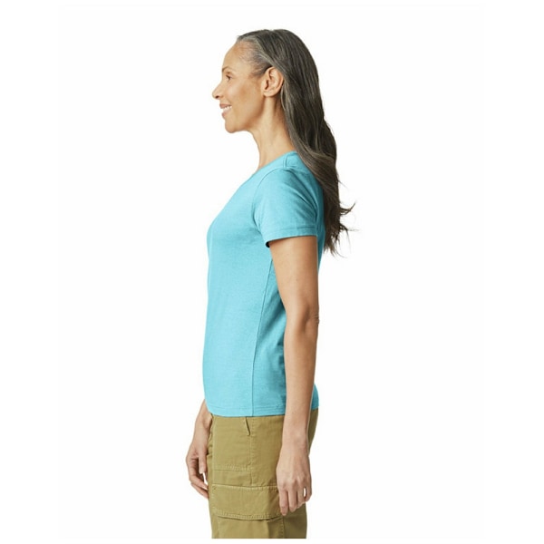 Gildan Dam/Damringspun Bomull Mjuk Touch T-shirt 16 UK S Sky 16 UK