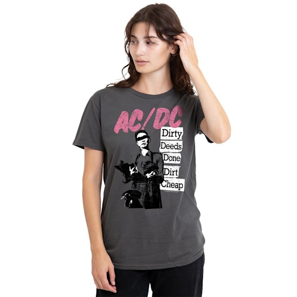 AC/DC Unisex Vuxen Dirty Deeds T-Shirt L Gråmelerad Charcoal L