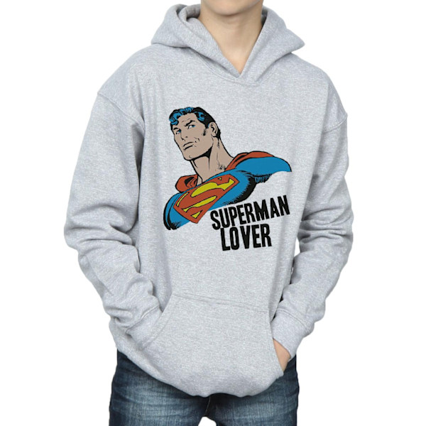 DC Comics Boys Superman Lover Hoodie 7-8 år Sports Grey Sports Grey 7-8 Years