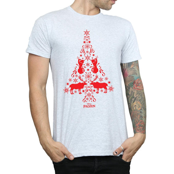 Disney herr Frozen julgran T-shirt L Sports Grey Sports Grey L
