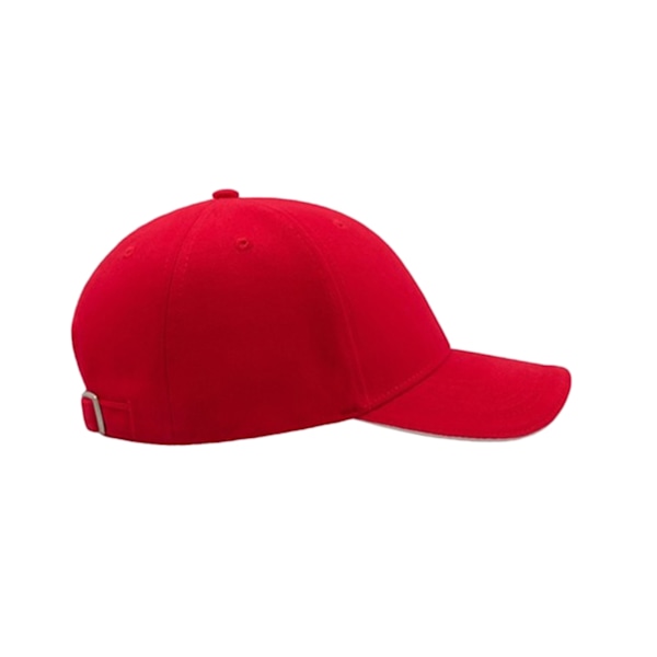 Atlantis Liberty Sandwich Heavy Brush Cotton 6 Panel Cap One Si Red One Size