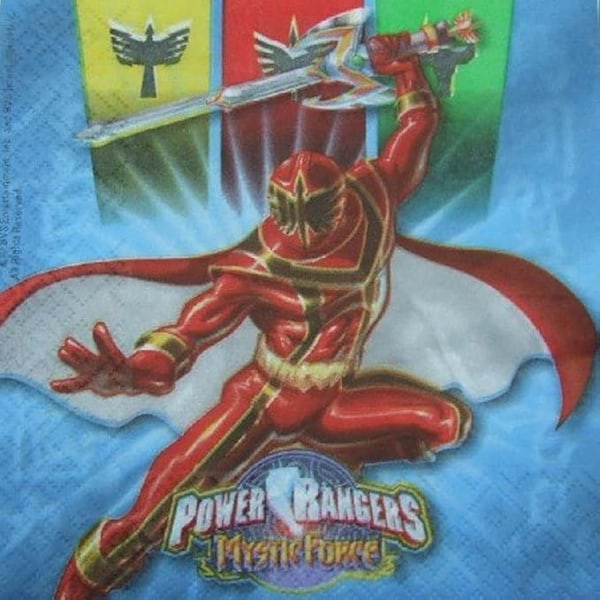 Power Rangers 2-lagers röda Power Ranger-servetter (20-pack) En storlek Multicoloured One Size