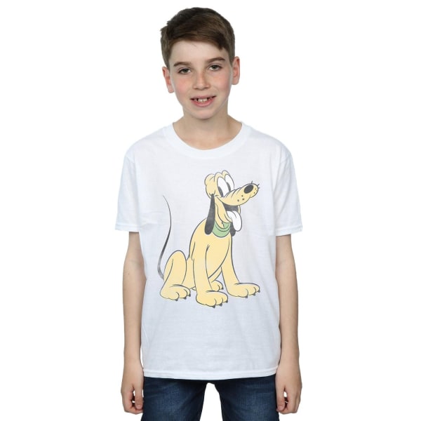 Disney Boys Pluto Sitting T-shirt 12-13 år Vit White 12-13 Years