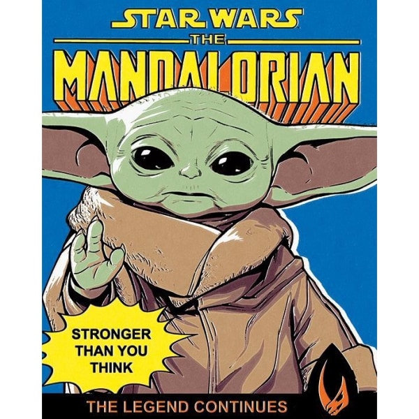 Star Wars: The Mandalorian Stronger Than You Think Print Blue/Yellow/Brown 40cm x 50cm