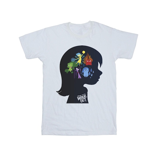 Disney Girls Inside Out Silhouette Bomull T-shirt 9-11 år Vit White 9-11 Years