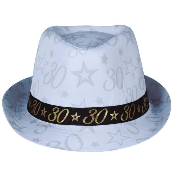 Fiestas Guirca Gangster 30-årsdag Hatt One Size Vit White One Size