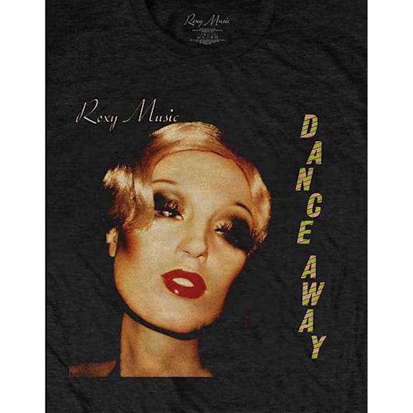 Roxy Music Unisex Adult Dance Away Album Bomull T-shirt L Svart Black L