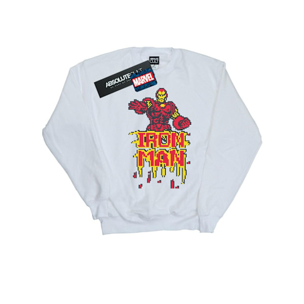 Marvel Herr Iron Man Pixelated Sweatshirt 4XL Vit White 4XL