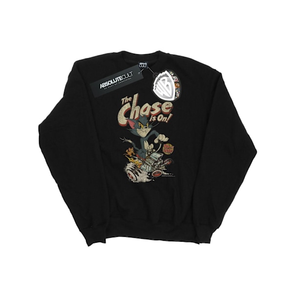 Tom And Jerry Girls The Chase Is On Sweatshirt 5-6 År Svart Black 5-6 Years