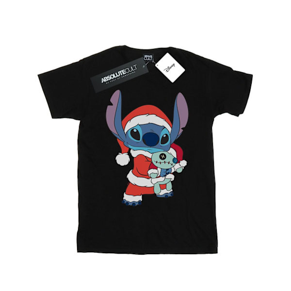 Disney Dam/Damer Lilo Och Stitch Stitch Jul Bomull Boyfriend T-Shirt Black 3XL
