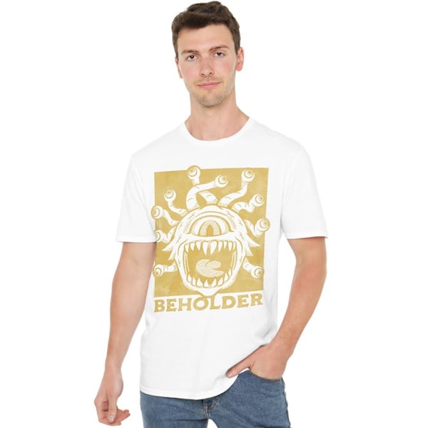 Dungeons & Dragons Herr Beholder Block 50-års T-shirt 3XL Vit White 3XL