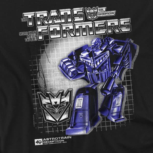Transformers Herr Astrotrain Box 40th T-Shirt S Svart Black S
