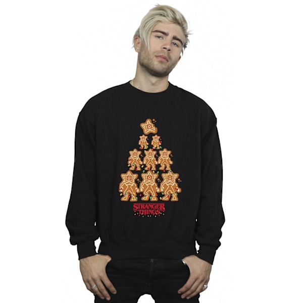 Netflix Herr Stranger Things Pepparkakströja 4XL Svart Black 4XL