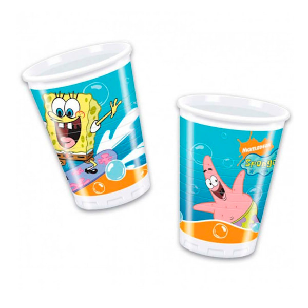 SpongeBob SquarePants Party Cup (10-pack) One Size Blå/Orange Blue/Orange/White One Size