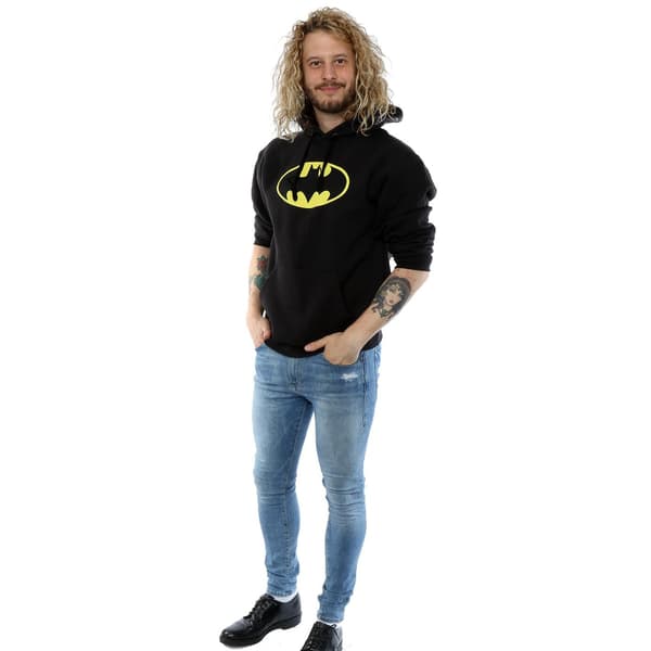 DC Comics Herr Batman Logotyp Hoodie S Svart Black S