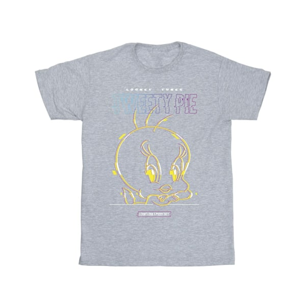 Looney Tunes Tweety Glitch T-shirt för män, 5XL, Sports Grey Sports Grey 5XL
