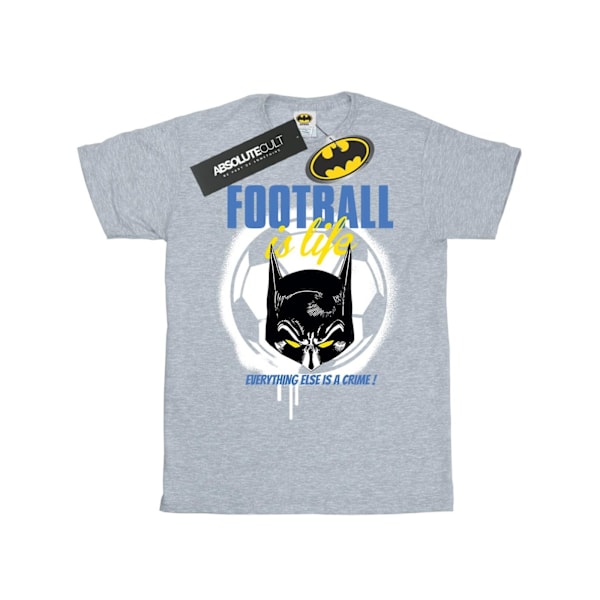 DC Comics Boys Batman Football is Life T-Shirt 12-13 år Spor Sports Grey 12-13 Years