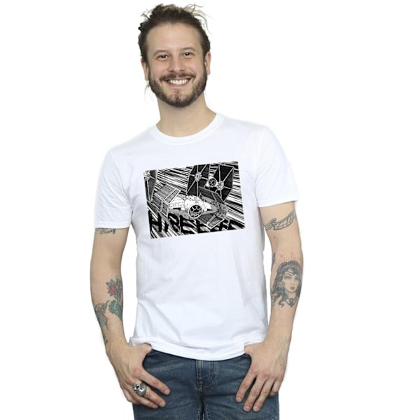 Star Wars Anime Plane T-shirt för män 3XL Vit White 3XL