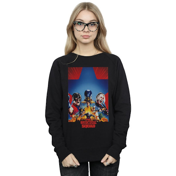 DC Comics Dam/Damer The Suicide Squad Blå Stjärnaffisch Sweatshirt S Svart Black S