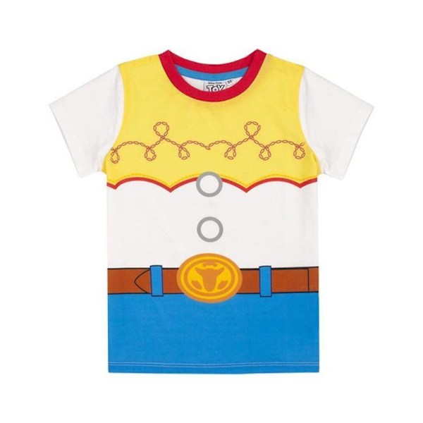 Toy Story Girls Cowgirl Jessie Kort Pyjamas Set 18-24 Månader Vit White/Yellow/Blue/Black 18-24 Months