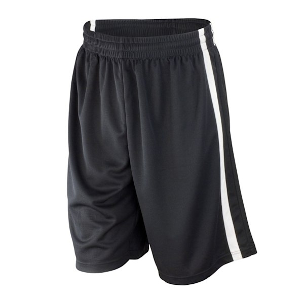 Spiro Herr Basket Shorts L Svart/Vit Black/White L