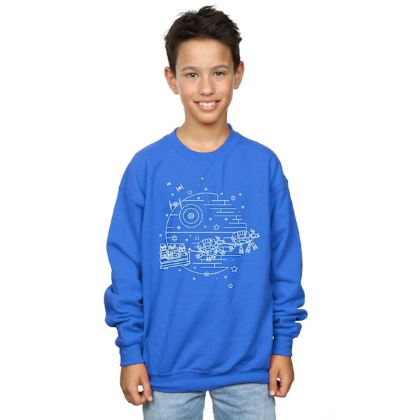 Star Wars Boys Death Star Sleigh Sweatshirt 7-8 år Kunglig Blå Royal Blue 7-8 Years