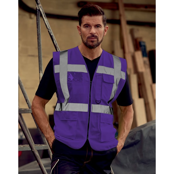 Yoko Hi-Vis Premium Executive/Manager Väst / Jacka (Paket Purple 3XL