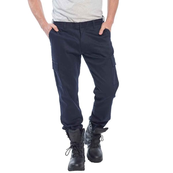 Portwest Herr Stretch Slim Cargo Byxor 32R Mörk Marinblå Dark Navy 32R