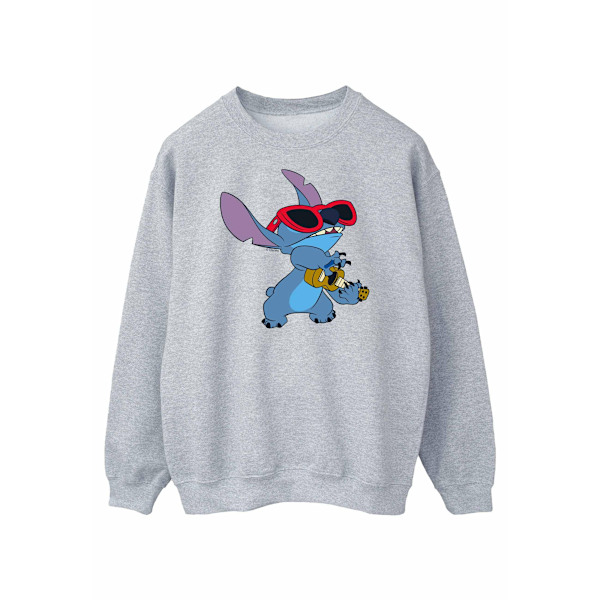 Disney Herr Lilo And Stitch Gitarr Sweatshirt L Sports Grey Sports Grey L