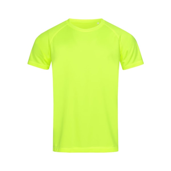 Stedman Active Raglan Mesh T-shirt för män M Cyber Gul Cyber Yellow M