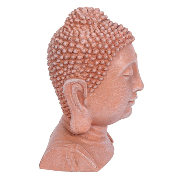 Något Annorlunda Terrakotta Effekt Buddha Huvud Prydnad 41cm Pink 41cm x 25.5cm x 24cm