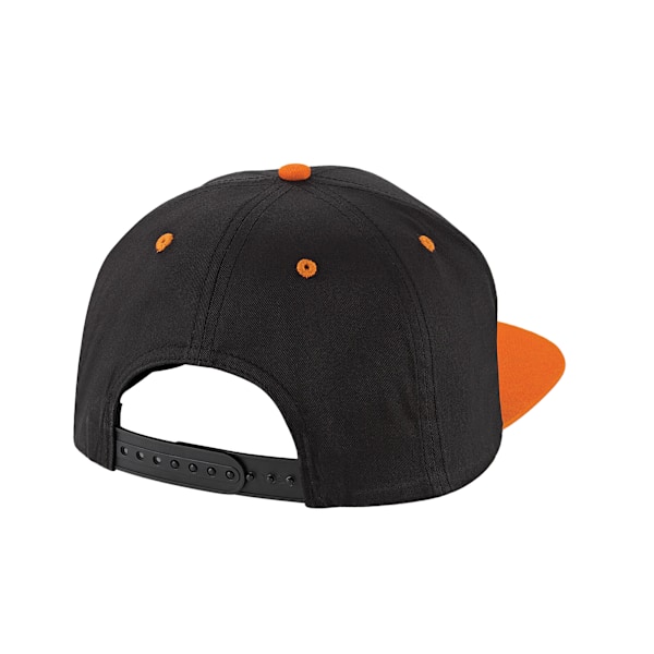 Beechfield Unisex Adult Contrast 5 Panel Snapback Cap One Size Black/Orange One Size